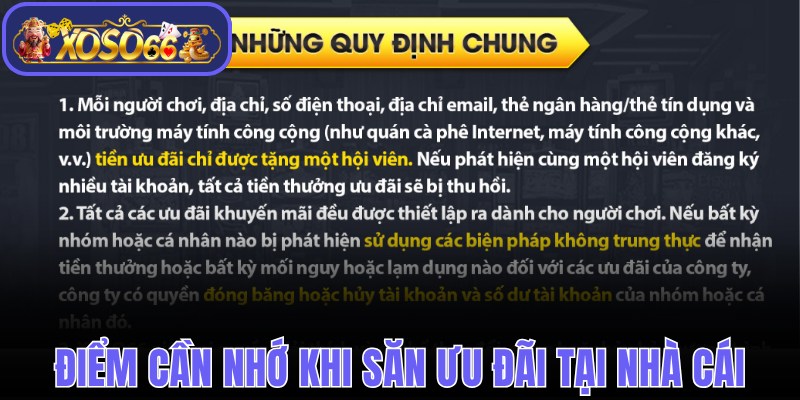 Điểm cần nhớ khi săn thưởng ưu đãi